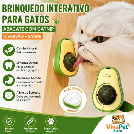 Brinquedo Gato Catnip Bola Interativa Limpeza Dental Antiestresse Pet Gatos