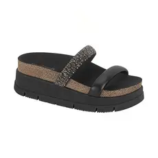 Tamanco Feminino Moleca Plataforma Meia Pata Slide Brilho