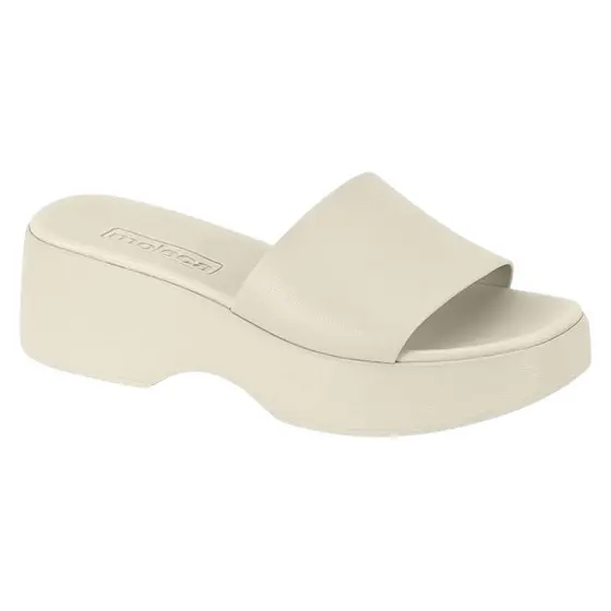 Tamanco Fem Plataforma Anabela Moleca UltraLeve Macia Slide