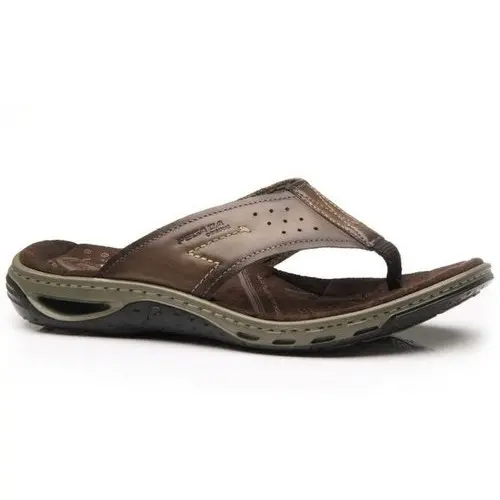Chinelo Masculino Pegada Em Couro Com Amortecimento 131663