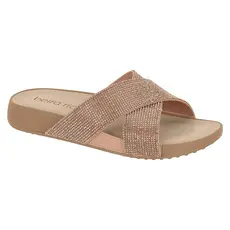 Tamanco Papete Beira Rio Conforto Slide Strass Brilho