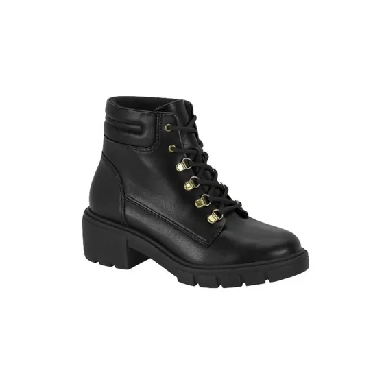 Bota Coturno Tratorado Feminino Beira Rio Cano Baixo 9077