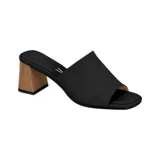 Tamanco Feminino Vizzano Salto Grosso Madeira Slide Basico