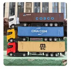 Caminhão Container Miniatura Carreta Brinquedo Truck Carga Engenharia De Veículos