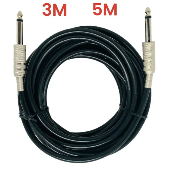 Cabo P10 X P10 Mono Guitarra Violão Baixo C/ Mola 3M 5M