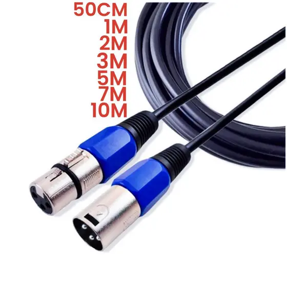 Cabo Microfone Xlr Canon Macho X Femea Balanceado Dmx Bm800