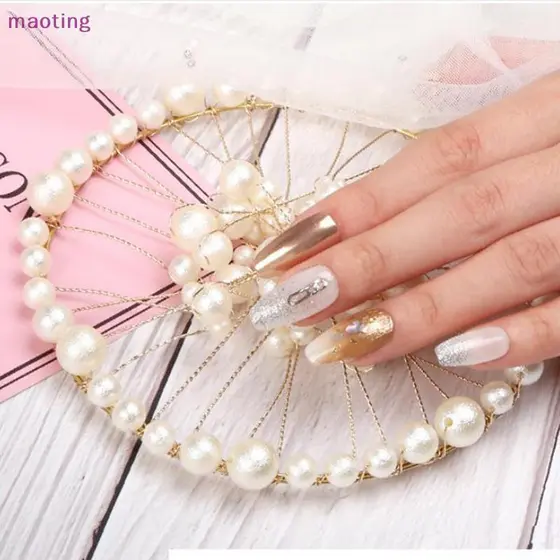 [maoting] 1X Manicure Pérola Nail Art Decoração Placa Foto Adereços Bandeja De Exibição Acessórios [MT]