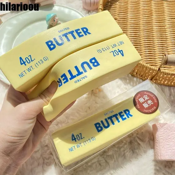 HILARIOOU Manteiga Vara Squeeze Toy , Relax Sensory Butter Bar , Elastic Fidget