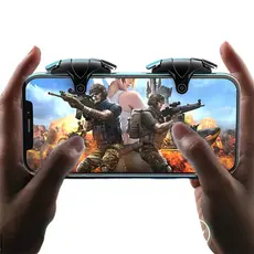 Gatilho Móvel G12 PUBG , Botões Mecânicos L1R1 Operação Com Quatro Dedos Zero Atraso Universal Para Jogos iOS Android FP