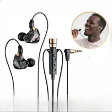 Karaokê Alta Fidelidade Com Fio Fones De Ouvido Microfone Cantando Vivendo Fone 3.5mm AUX Graves Pesados Cancelamento Ru
