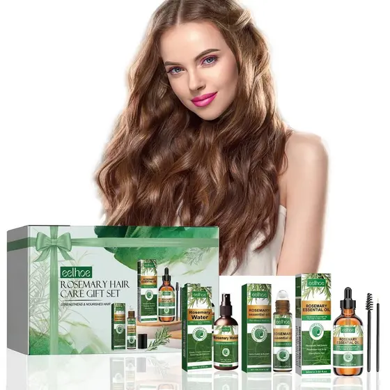 Conjunto De Cuidados Capilares Com Óleo Essencial De spray Encaracolado De Alecrim Para Nutrir O Cabelo Macio , Fofo , F