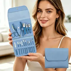 16 Pçs Conjunto De Ferramentas Manicure Pedicure Kit Cortador De Unhas De Aço Inoxidável Com Saco De Armazenamento Cutíc