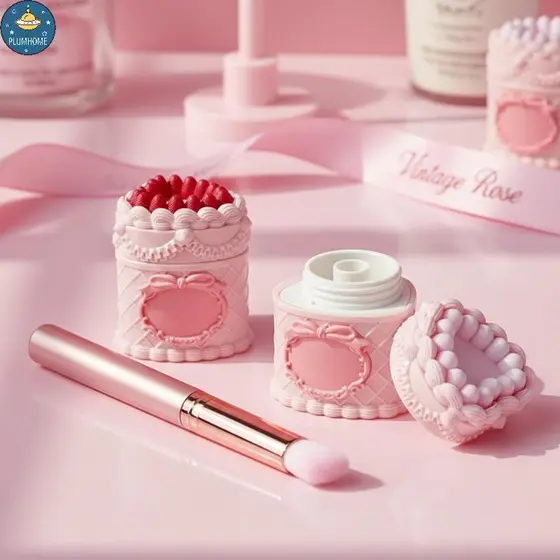 PLUMHOME 5g Forma De Bolo Frasco De Brilho Labial Vazio Recipientes De Bálsamo De Plástico DIY Potes Cosméticos Recarreg
