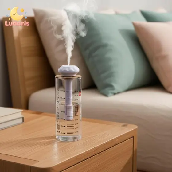 Lunaris Portátil Mini Umidificador Ultra Silencioso Fácil De Limpar Grande Saída De Névoa Para Casa Escritório Quarto De