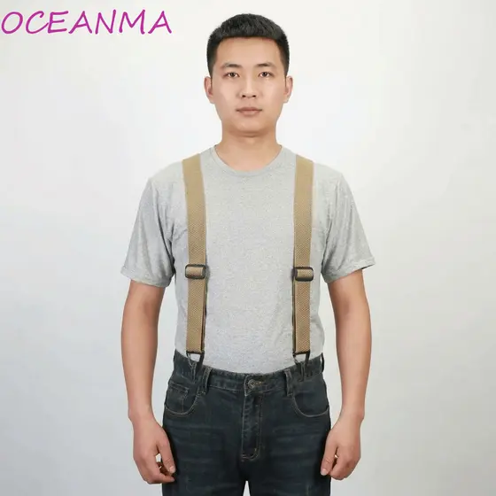 Suspensórios De Trabalho OCEANMA , Tipo X De 3.8 Cm De Largura Para Serviços Pesados Ajustáveis Antiderrapantes