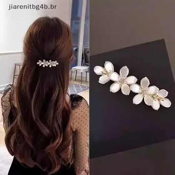 JIARN Grampo De Cabelo Vintage Floral Com Strass Feito À Mão Requintado Para Festa De Aniversário De Chá De Panela De Ca