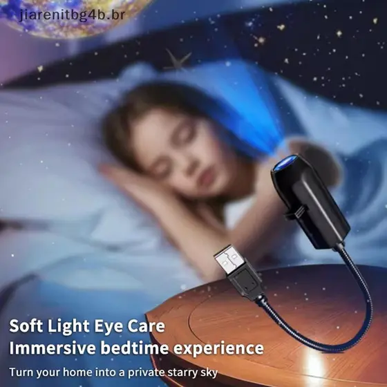 JIARN USB Teto Lua Projeção Atmosfera Luz Céu Estrelado Lâmpada Da Noite Romântico Quarto Decoração Galáxia Projetor .
