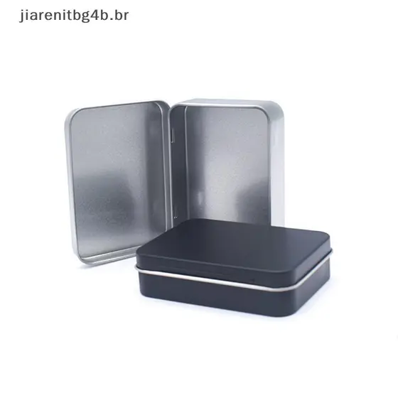 JIARN Pequena Caixa De Lata De Desenho Animado , Estojo De Armazenamento Retangular , Organizador De Cosméticos De Joias