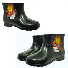 Galocha Bota Menino Homem de Ferro Coturno Leve e Macio Para Chuva Escolar Colegio