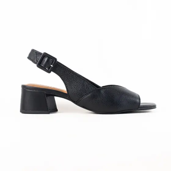 Sandália Bottero Couro Legítimo Salto Bloco Conforto Slingback 374004