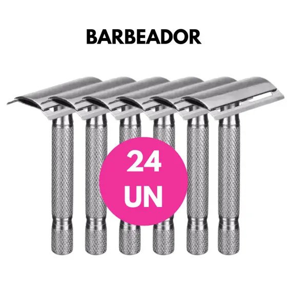 Kit Aparelho Barbeador Metal Clássico Manual Retrô Acessório Barbearia