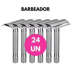 Kit Aparelho Barbeador Metal Clássico Manual Retrô Acessório Barbearia