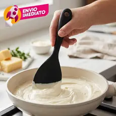 Colher Arroz Silicone Panela Elétrica Antiaderente Preparar Mexer Servir Cozinha Gourmet 23cm