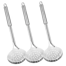 Escumadeira Universal Inox Arroz Fritura Utensílio Cozinha Bar Restaurante Buffet Evento Gourmet