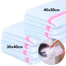 Kit Saco Roupa Delicada Lavar Máquina Saquinho Ziper Proteção Organização Mala Viagem 30x40 E 40x50