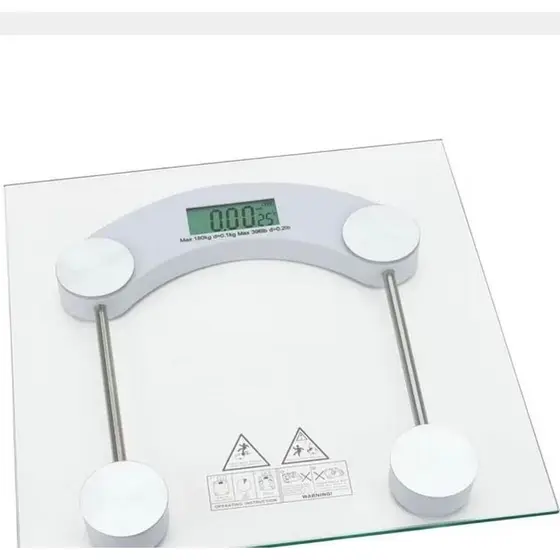 Balança Digital de Vidro Temperado com Visor LCD de Alta Precisão 180KG Moment