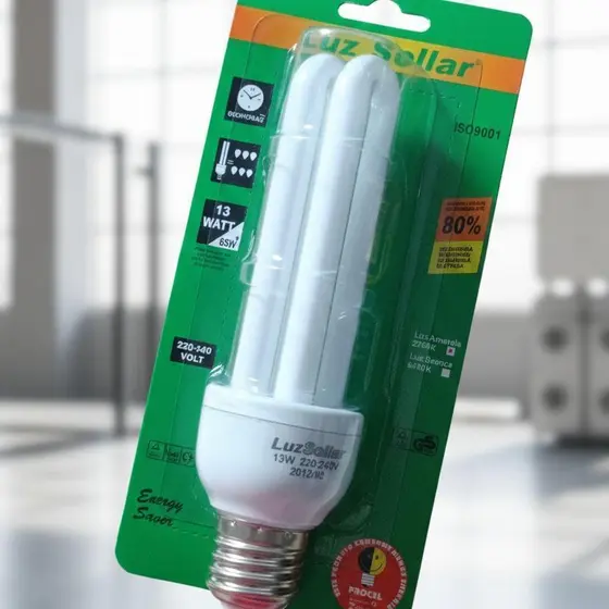 Lâmpada Eletronica Amarela 13w Fluorescente 2700k 650lm LUZ SOLLAR 220V