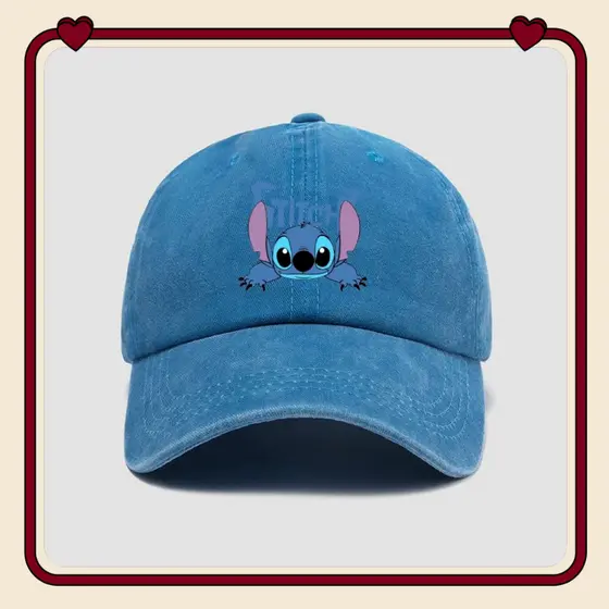 DCMY Cartoon Stitch Stitch Joint Hat Baseball Hat Boné De Beisebol Mulher Homem Chapéu De Sol Protetor solar ao ar livre