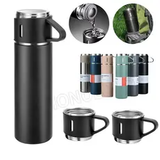 Caneca Garrafa Térmica Vacuum Bottle Inox  Bebidas Fria ou Quente 500ml, Disponível em Várias Cores