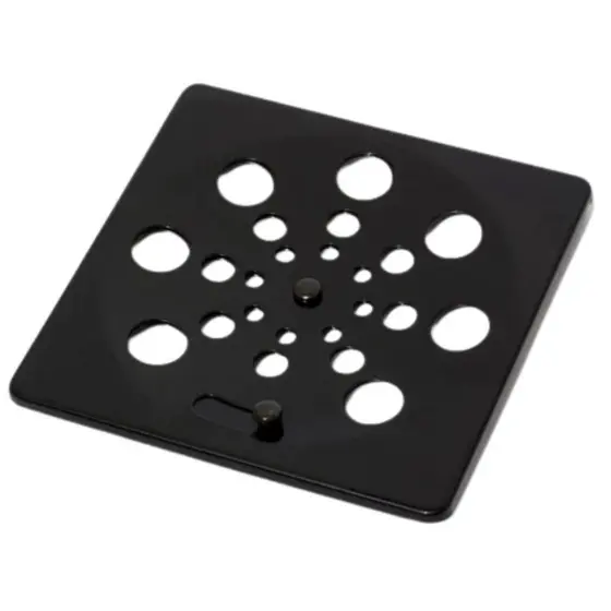 Tampa Grelha Ralo 15x15 Cm de banheiro Quadrado PRETO ABS Abre e Fecha - banheiro ralo