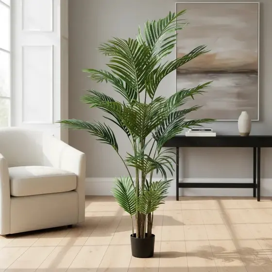 Planta Artificial Arvore Palmeira Real Toque Com 1.20m, Planta Artificial Decorativa para Casa.