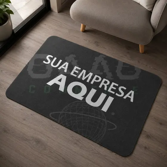 Tapete Porta de Entrada 40x60 e 70x30 com Sua Empresa Aqui Antiderrapante