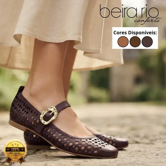 Sapatilha Beira Rio Feminina Casual Básica Confortável Original para Dia a Dia