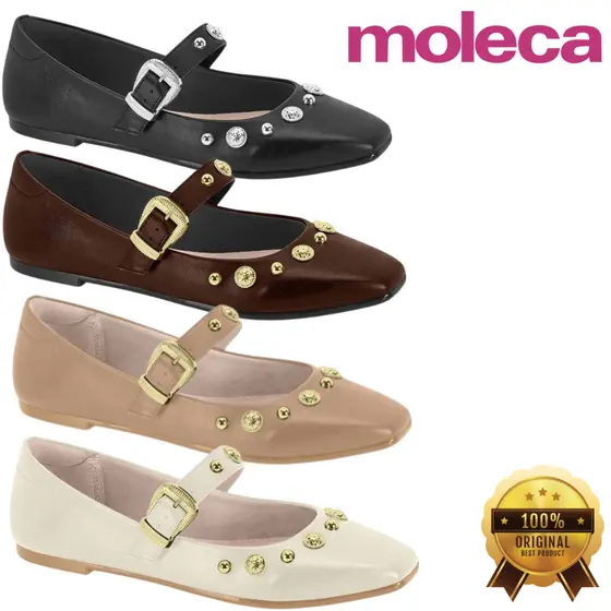 Sapatilha Moleca Mary Jane Feminina Boneca Sapato Lançamento Conforto Quadrado Bailarina Colegial