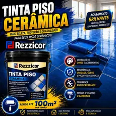 Piso Cerâmica Ultra Demarcação Viária piso banheiro cozinha Premium Rezzicor 18KG Casa-Piso Envio 24H