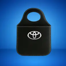 Nova Lixeira TOYOTA Automotiva Porta Lixo Couro Reforçado Universal de Alta Qualidade Rustica.