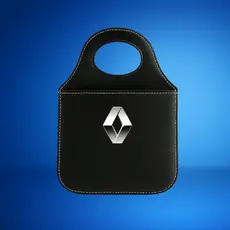 Lixeira RENAULT Automotiva Porta Lixo Couro Reforçado Universal de Alta Qualidade Rustica.