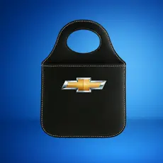 Lixeira CHEVROLET Automotiva Porta Lixo Couro Reforçado Universal de Alta Qualidade LANÇAMENTO
