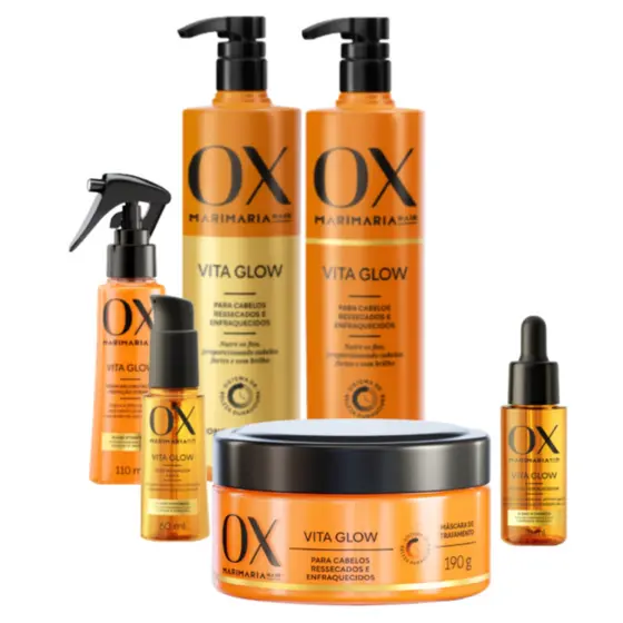 Linha Ox Mari Maria Vita Glow Shampoo e Condicionador 500ml - Escolha seu Kit