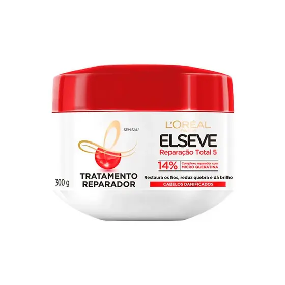Máscara Creme de Tratamento Elseve Reparação Total 5 300g