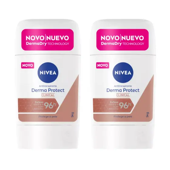 Kit c/ 2 Desodorante Nivea Clinical Feminino Derma Protect 54g