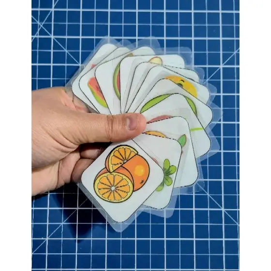 Cartões Educativos Plastificados – Frutas e Legumes | Jogo da Memória e Nomeação