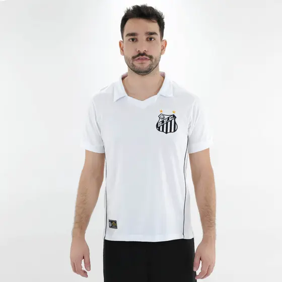 Camisa de Time Retrômania Santos 2010 Branco - Masculino 