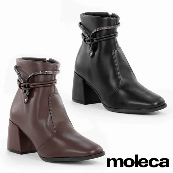Bota Moleca Classic Tiras Salto Bloco Original Confortável Inverno 2026