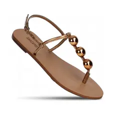 Sandália Rasteira Anacapri Slim Adorno Bronze - Feminino