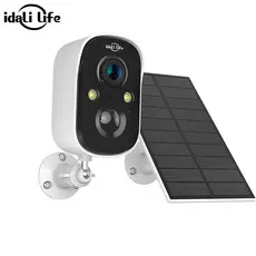 Câmera de segurança Com Painel Solar externa com Detecção de Movimento e Visão Noturna IDALI LIFE